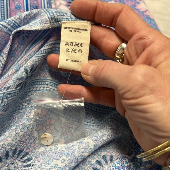 Jen's Pirate Booty NWOT Blue and Purple Hyacinth Wide Leg Jumpsuit - Picture 9 of 13